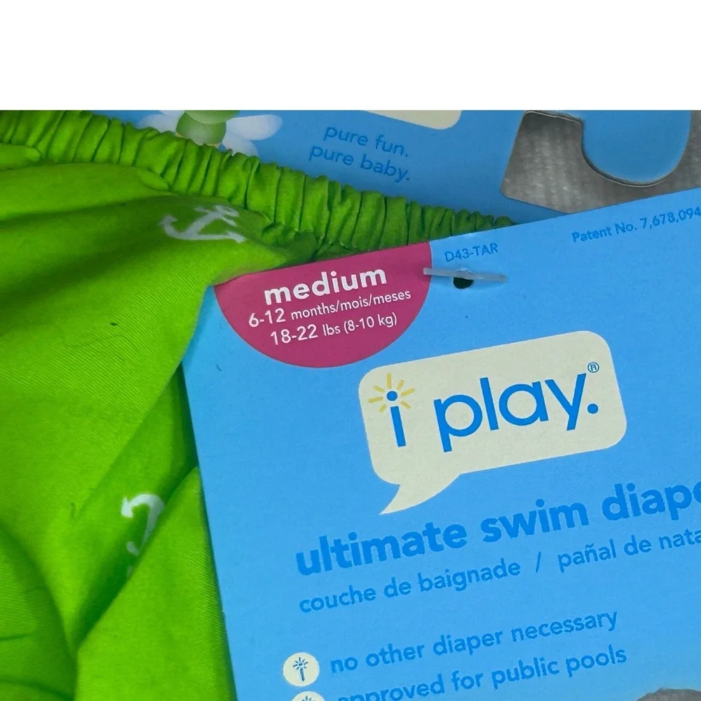 i play. Ultimate Swim Diaper Reusable Snug Fit Contains Solid Matter Medium‎
